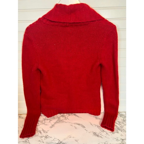 St johns Bay Chunky Red Cardigan Medium - Picture 4 of 13